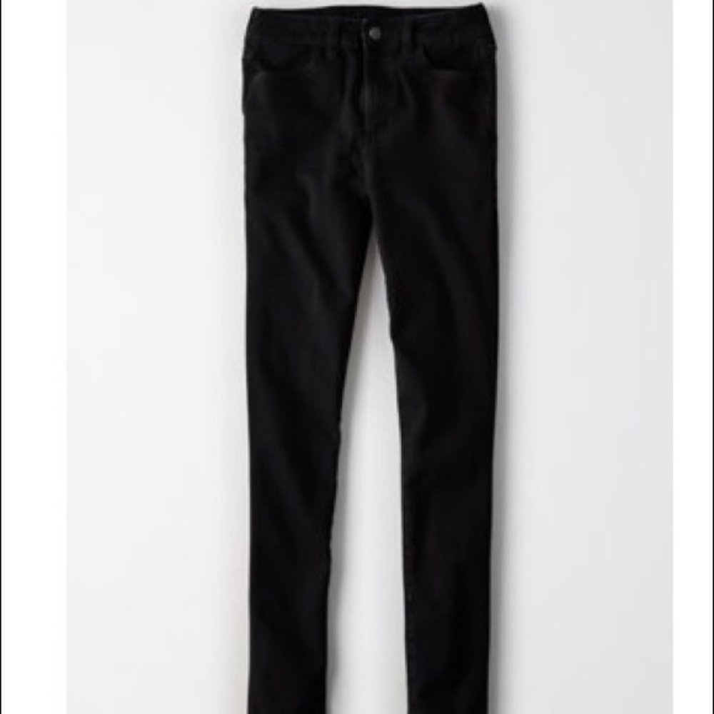American eagle onyx black hi-rise jeggings size 0